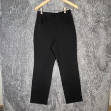 Quince Ponte Stretch Straight Leg 4-Pocket Dress Pants Black Women