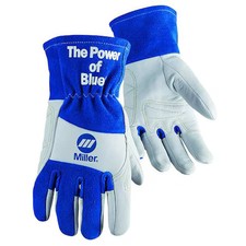 Miller Electric 263355 Performance Welding Gloves, Gauntlet Cuff, Wing Thumb,