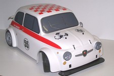 Automodello RC scala 1/5 con carrozzeria Fiat 500 Abarth