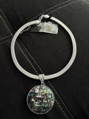 Neu mit Etikett Gardenia Halskette 925 Sterlingsilber Damen Anhänger Schmuck Geschenk