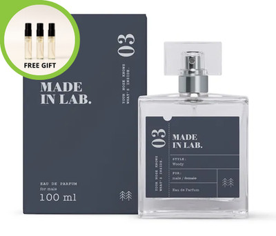 MADE IN LAB 03 MEN Eau de Parfum 100ml für Herren Holzig, Mahagoni EDP