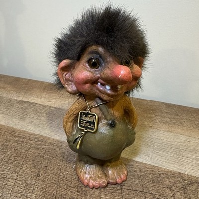 NyForm Norwegian Hand Made Troll Doll #118 Hands In Pocket, Made in Norway w/tag