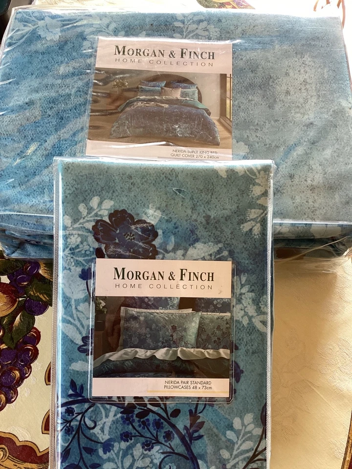 MORGAN & FINCH KING SIZE QUILT COVER WITH MATCHING PILLOW CASES FREE SHIPPING - image 4 of 4