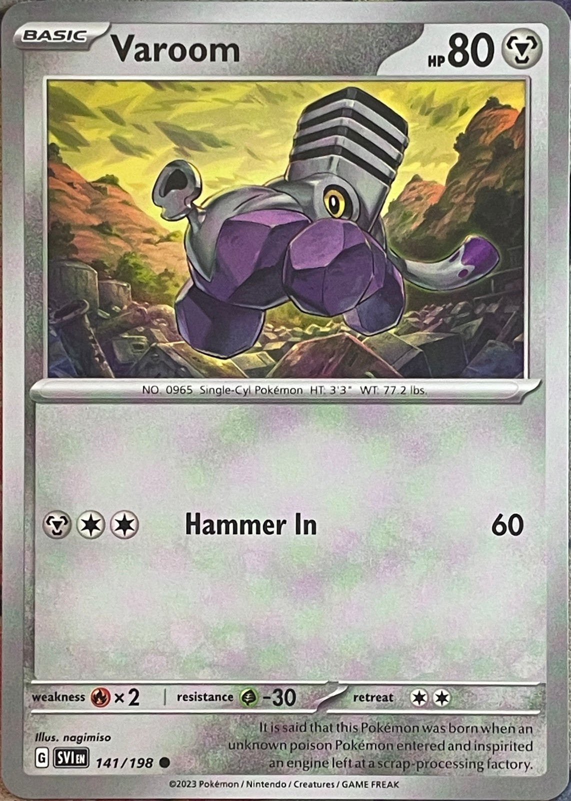 Varoom - 141/198 - Scarlet & Violet Base Pokemon 2023