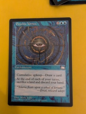 Psychic Vortex. Zauberhaft Alt Vintage. Weatherlight Magic the Gathering Karte.