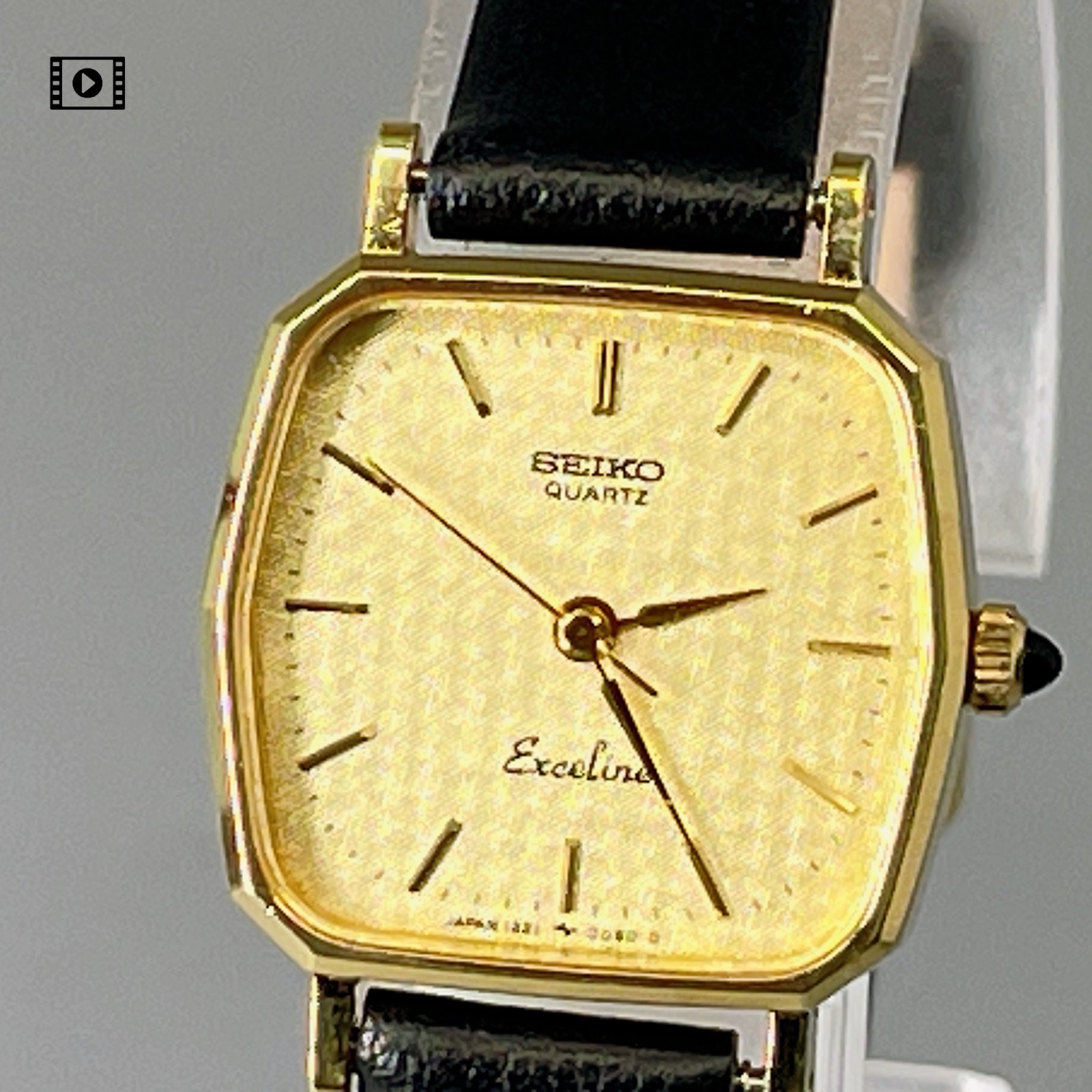 Vintage 1984 [N MINT] SEIKO EXCELINE 1221-5010 20mm Women's Gold Qz Watch US Stk