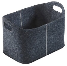 Kaminholzkorb Holzkorb Allzweckkorb - mit Grifflöchern - Filz - dunkelgrau