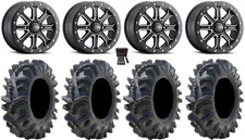 ITP Inertia Bdlk 14" Wheels Bk +40mm 29.5" Terminator Tires RZR XP 1000 / PRO XP