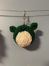 Handmade Frog Keychain/Crochet Frog/Stuffed Animal Frog Plush 4.5 L x 3.5 W