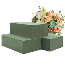 Floral Foam Blocks3 Pcs Green Wet  Dry Floral Foam Blocks Florist Plant Foam...