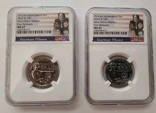 2022 P&D Nina Otero Warren 25c NGC MS 67 American Women Quarter FIRST RELEASES