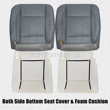 Driver & Passenger Bottom Seat Cover + Foam Cushion For 06-09 Dodge Ram 1500