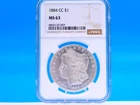 1884-CC Carson City $1 Morgan Silver Dollar NGC MS63. C505