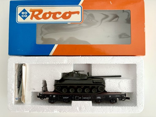 ROCO HO 46381 Minitanks Schwerlastwagen Panzer Güterwagen OVP | Condition: Gebraucht
