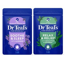 Epsom Salt Magnesium Soak, Lavender  Eucalyptus Duo Bundle, 3 lbs Pack of 2