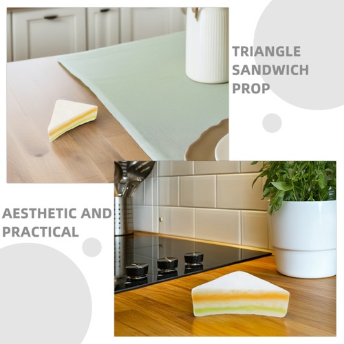 Modelo de sándwich de simulación panes artificiales realistas juguetes de comida falsa - Imagen 5 de 12