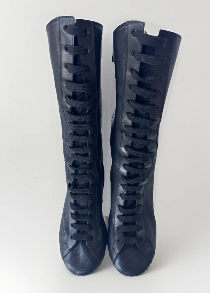 Rochas викторианского конного стиля кружева высокий каблук кожаные ботинки туфли размер 37 - Изображение 4 из 4