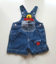     Vintage RARE  2000 Disney Pooh 100 Acre Collection Bib Overalls Shorts 12M