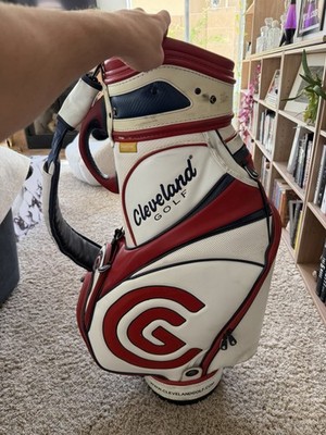 Cougar X-Zest ゴルフバッグ レッド/ホワイト Cleveland Leather Staff Golf Bag White Red Blue 6-Way Divider | eBay