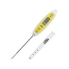 Waterproof Thin Tip Thermometer,White 3.5" Stem