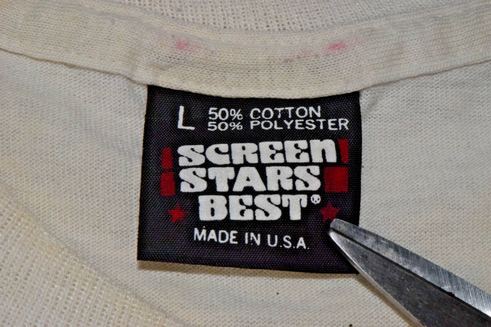 Vintage T-Shirt Kansas City Sketch Map Size M 80s Screen Stars Grunge c.1989 - Image 3 of 4