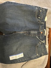 Levi 505 Jeans Women's 16 Blue Straight Leg Mid Rise Med Wash Denim