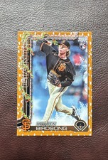 2025 Topps Holiday - Hayden Birdsong #H85 Gold Holiday Lights (RC)