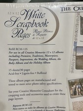 29 pages Creative Memories 12 X 12 White Scrapbook Pages Refill RCM-125, 15 14