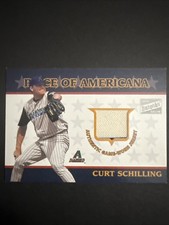CURT SCHILLING 2003 TOPPS BAZOOKA PIECE OF AMERICANA GAME USED JERSEY