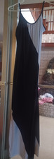 Later 8 Women's Maxi Sleeveless Summer Dress M Black & White