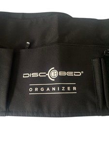 Disc-O-Bed BedSide ORGANIZER Open Pockets, Water Bottle Holder, Zip pocket