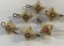Vintage Rank Pips British Army Obsolete Dress Pattern With Cotter Pins x 6 stars