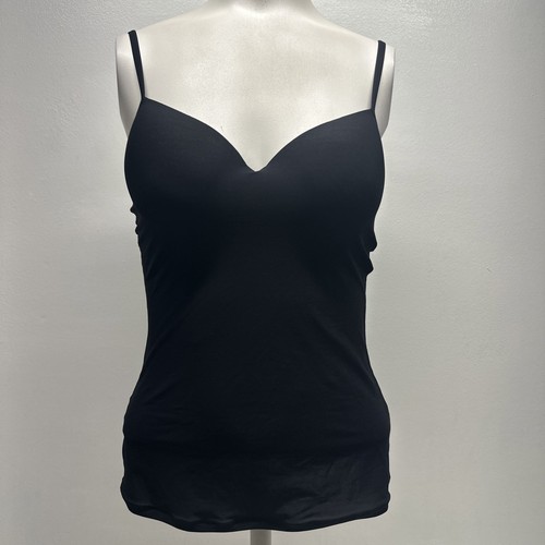 Sujetador Hanro Allure Cami Camisola Integrado Con Aros Moldeado Top Negro Talla 34B 34 B - Imagen 2 de 8