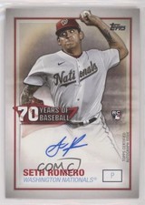 2021 Topps 70 Years of Baseball Seth Romero #70YA-SR Auto 0x4h