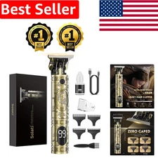 Rechargeable Hair Clippers with Waterproof T-Blades and LCD – Ideal for Families