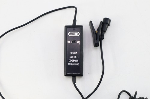 Sima Tie-Clip Electret Condenser Microphone 25' Cord With New Battery - Picture 3 of 8