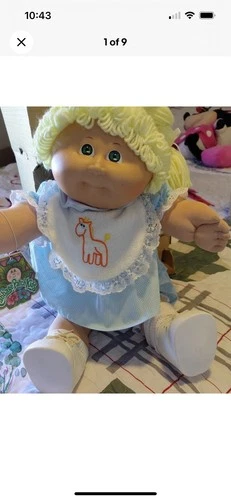 Classic 1985 Cabbage Patch Kid, Lemon Blond Single Braid, Green Eyes, HM3
