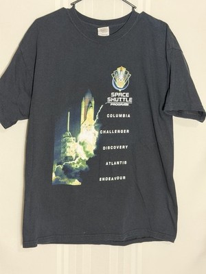 NASA Space Shuttle Program Columbia Challenger Discovery Atlantis T-Shirt L