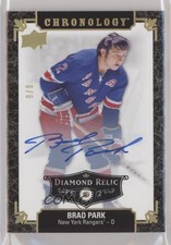 2018 Upper Deck Chronology Black Diamond Relic 9/9 Brad Park #84 Auto HOF 00b6