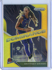 2021 Panini Prizm WNBA BRITTNEY GRINER #9 Dominance GOLD PRIZM /10 MERCURY