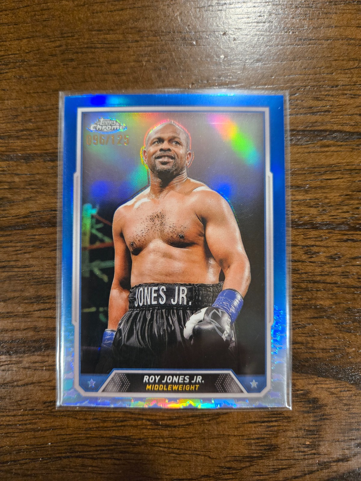 2024 Topps Chrome Boxing Blue Refractor 096/125 Roy Jones Jr #7