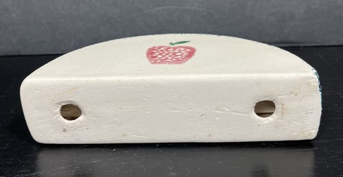 HERMITAGE POTTERY Spongeware Napkin Holder Apple Motif 1996 Vintage - Picture 5 of 5