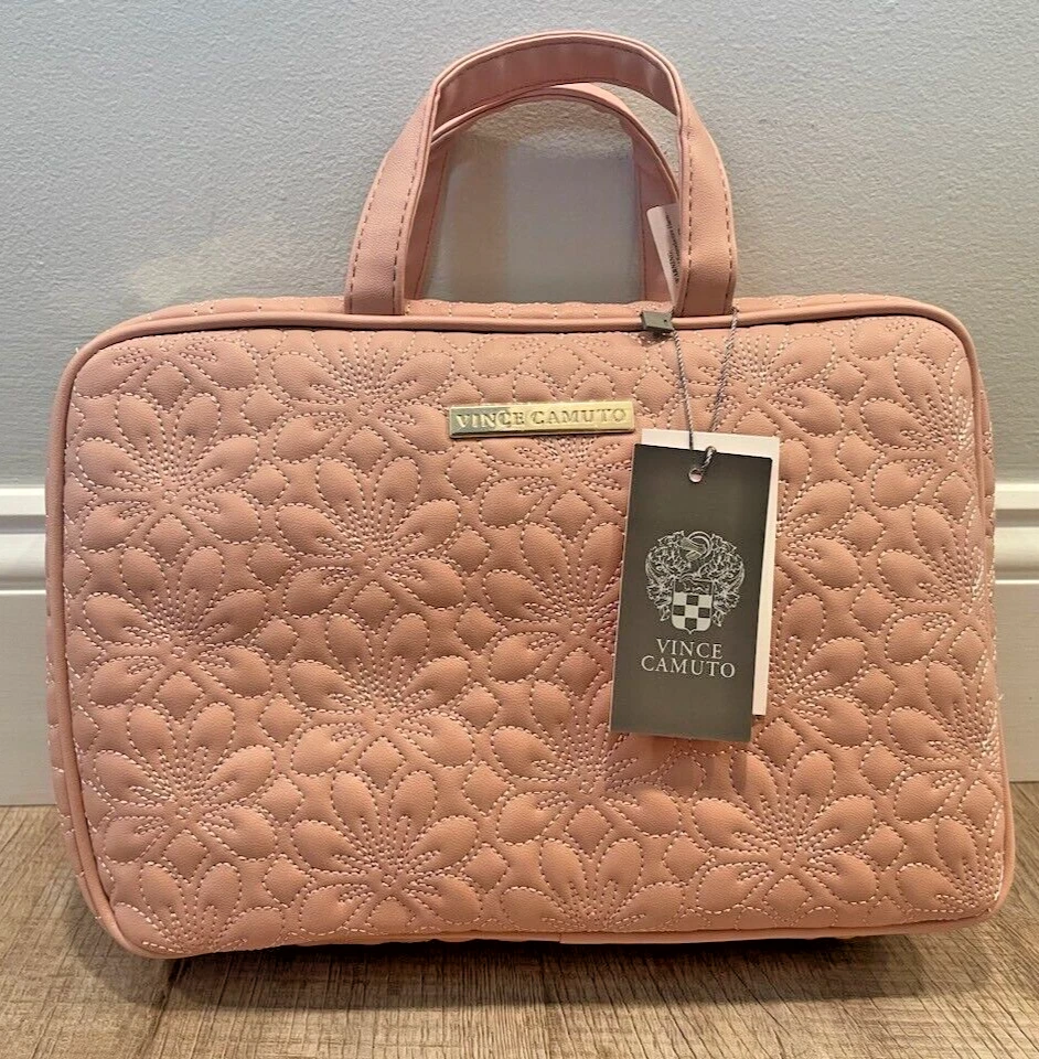 Vince Camuto Makeup Case PINK Travel Hanging Organizer Accessory Bag