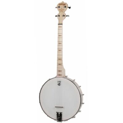 Deering Goodtime 17-Fret Open Back 4-String Tenor Banjo, Natural, Made in USA