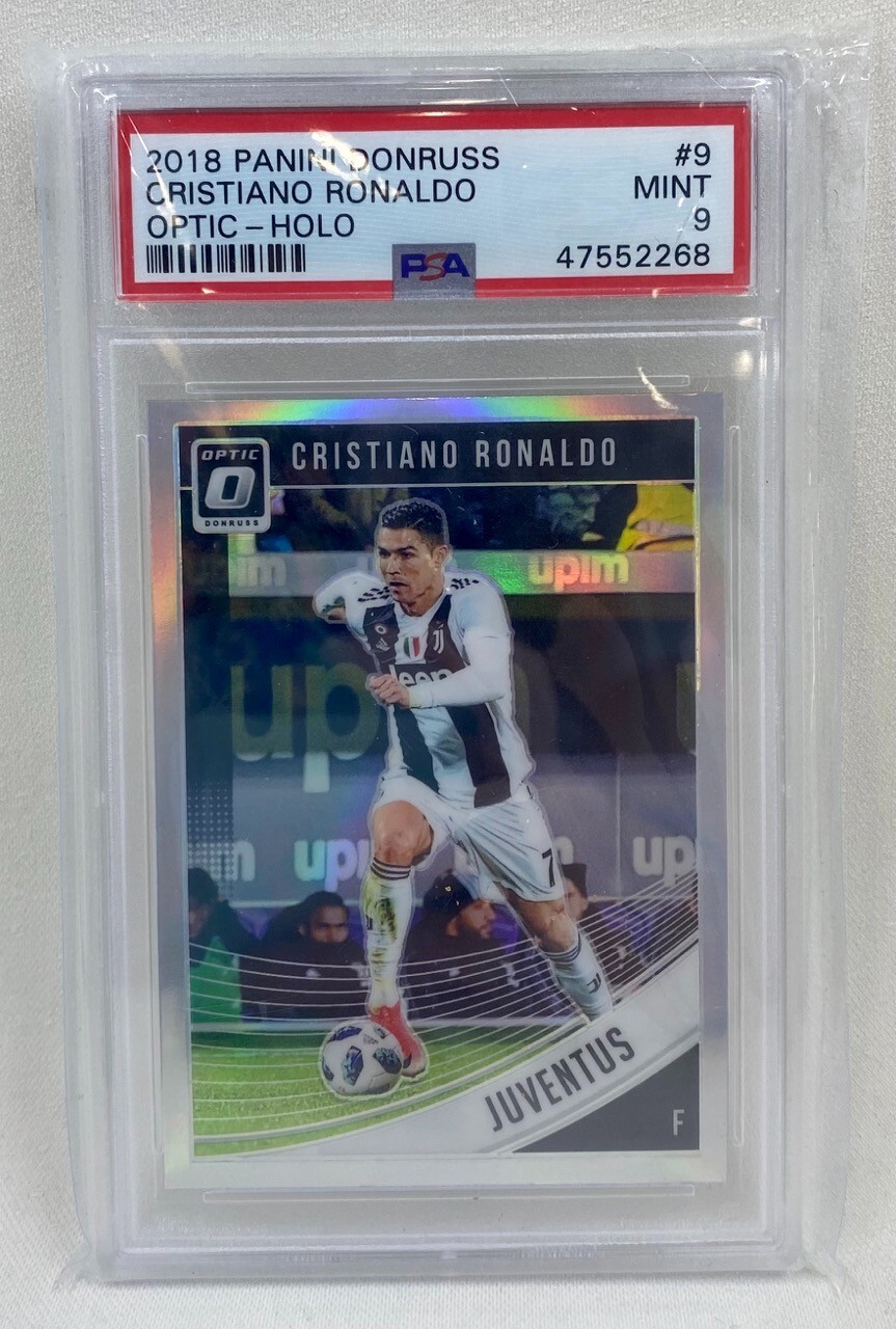 2018-19 Panini Donruss Optic Holo CRISTIANO RONALDO #9 PSA 9 MINT JUVENTUS