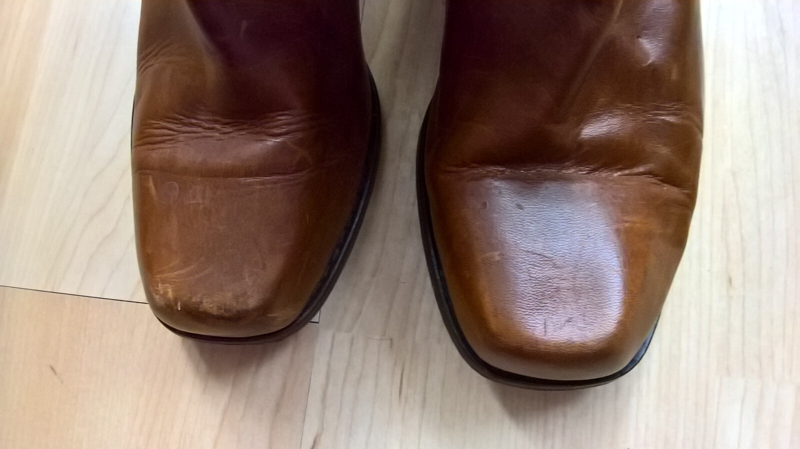 Duo Tan Leather Mid Calf Boot Ladies Size 4 B ( EU 37 ) eBay