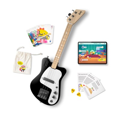 Loog Mini Electric kids Guitar for Beginners built-in Amp Ages 3+ Learning Ap...