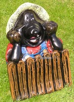 Maulwurf Zaun Figur Gartenfigur Garten Statue Gartenzwerg Deko Gartenzaun Zwerg