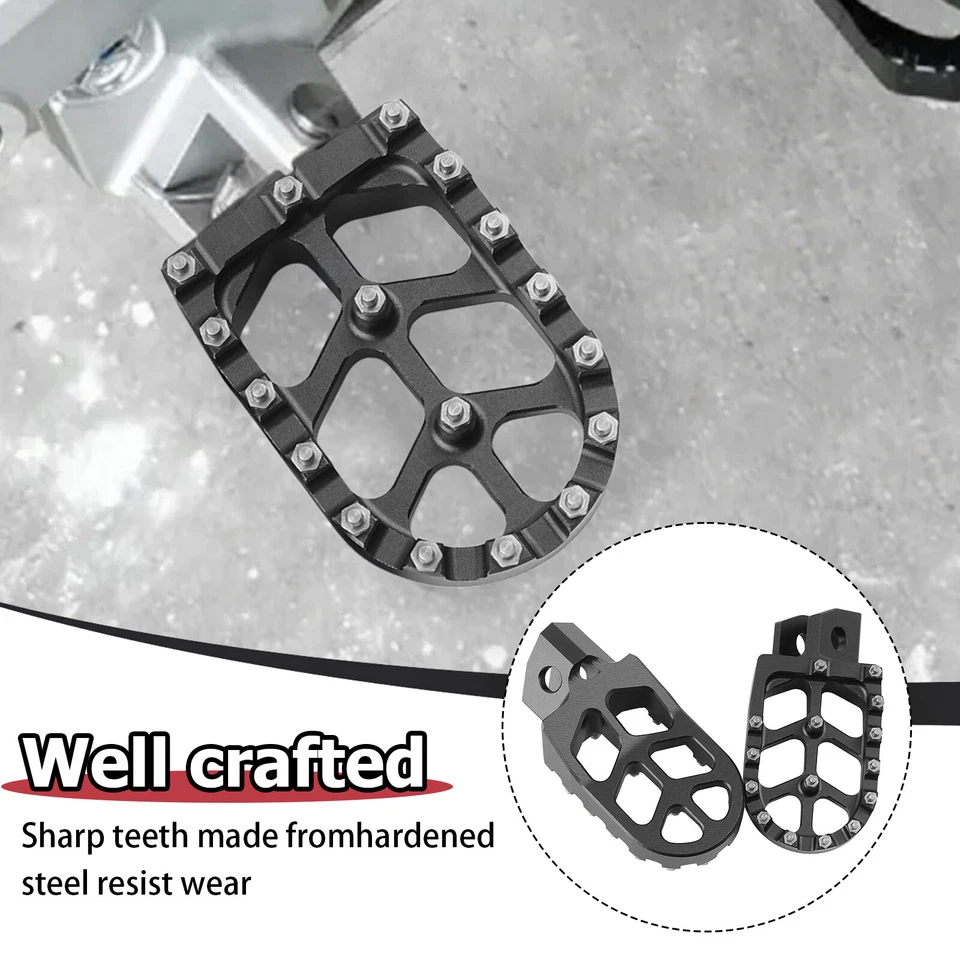 Pedal de reposapiés anchos CNC para Yamaha XT250 YZ125 YZ80 WR250 TTR90 TTR125 Foto 3 de 4
