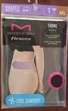 Maidenform Flexees Shapes Ultra Firm High Waist Thong Black Lace 3XL